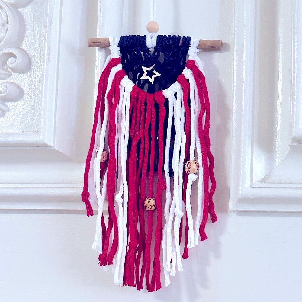 🇺🇸Soul Embellishments USA American🇺🇸Vehicle Decor+Air Freshener Macramé …